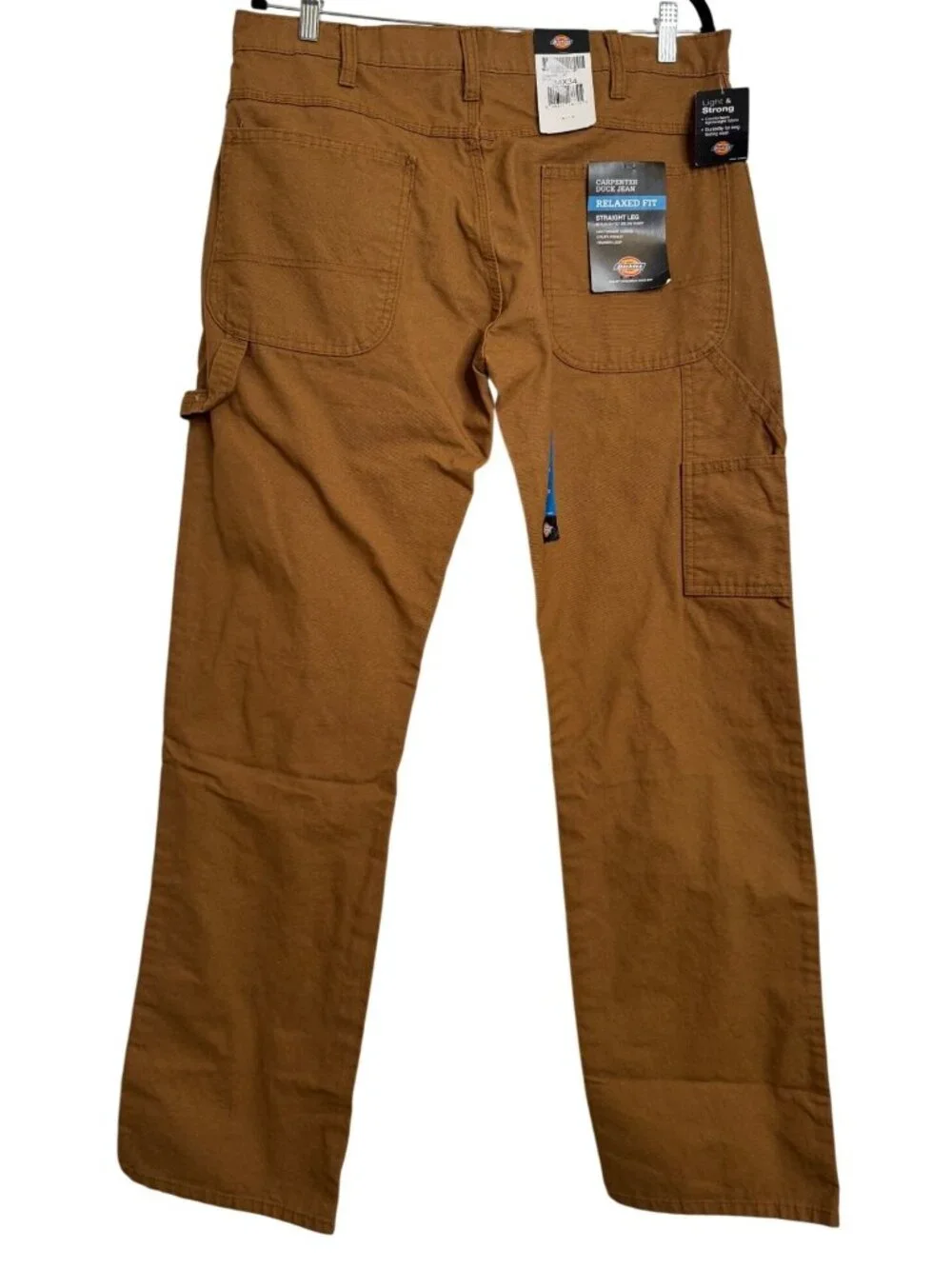 Dickies Carpenter Duck Pants 34/34 Straight Leg NWT Lightweight Canvas Cargo